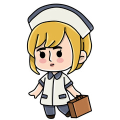 Nurse character cartoon 