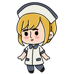 Nurse character cartoon 