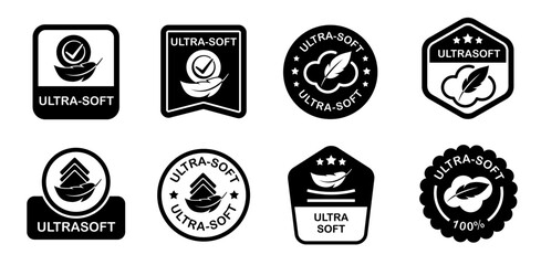 Ultrasoft labels for product vector set