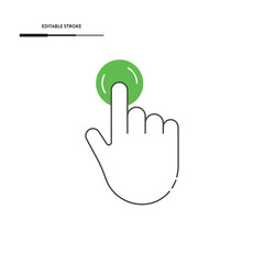 Fototapeta premium Touch Hand Icon Vector Design. 