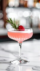 Raspberry Rosemary Cocktail: A Luxurious Pink Delight