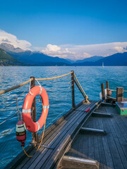 Navigation sur le lac d'Annecy en Haute-Savoie