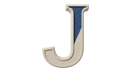 Isolated Textured Letter J