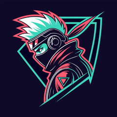 Ninja logo template with details