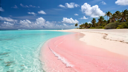 Pink Sand Beach Bahamas Caribbean