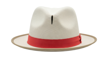 Isolated Panama Hat with Red Band