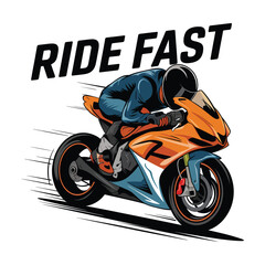 Motorcycle Racing T-Shirt Design – Ride Fast, Live Free