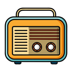 retro radio vector illustration
