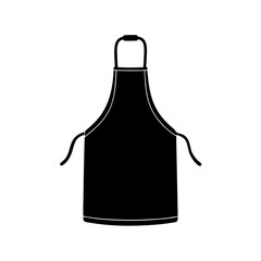 Black apron isolated on white background