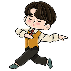 Dancer dance character cartoon 