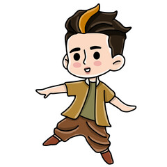 Dancer dance character cartoon 