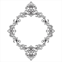 Detailed Oval Frame with Scrollwork and Floral Accents