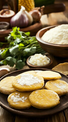 Fototapeta premium Delicious Arepas: A Colombian Culinary Delight