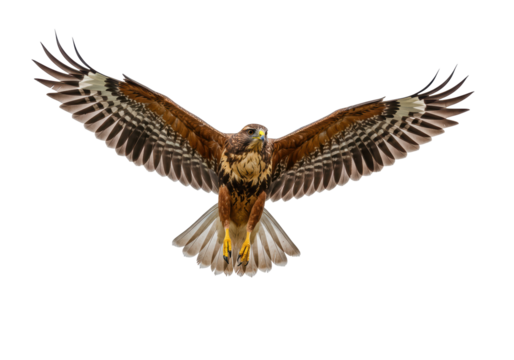 Isolated Ferruginous Hawk Gliding with Open Wings