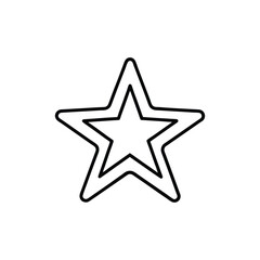 Obraz premium Star Rating Icon – Simple Line Outline in Round Style