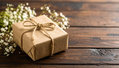 Natural Soap Bar Wrapped in Kraft Paper on Neutral Background – Eco-Friendly Skincare Product