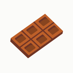 chocolate bar isolate on white background
