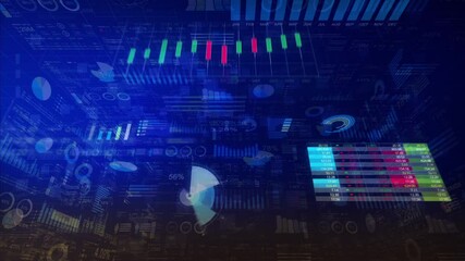 
Animation Of Multicolored Infographic Financial Interface Over Abstract Background. Digital Composite, Multiple Exposure, Report, Business, Progress, Exchange Market, Economic Growth. - Powered by Adobe