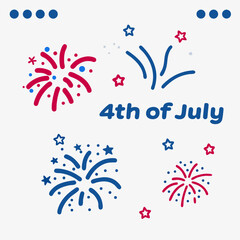 Colorful Fireworks Burst Illustration – Celebration and Festival Explosion Vector