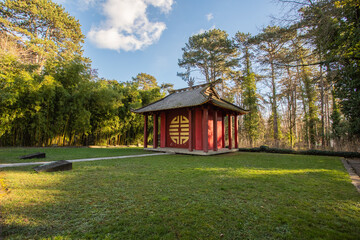 Indochinese Memorial Temple in the agronomie tropicale garden in the Bois de Vincennes Park in Paris, France