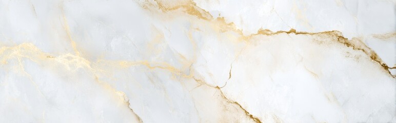 Naklejka premium Calacatta Gold marble background with soft golden veining over white stone surface