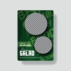 Restaurant Premium Salad Menu Advertisement Poster Design