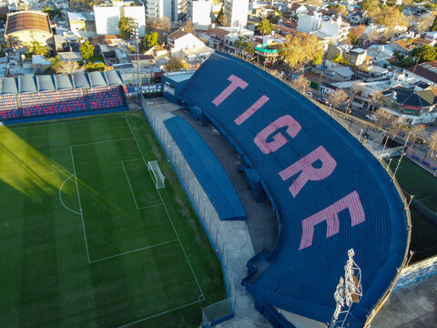The Estadio Jose Dellagiovanna of Club Atletico Tigre in Victoria, Buenos Aires, echoes with pride from the 2019 triumph in the Superliga Final