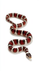 Naklejka premium Colorful Lampropeltis triangulum showcasing striking patterns against a white background