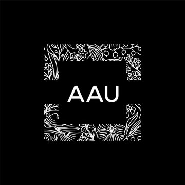 AAU Letter Initial Logo Design Template Vector Illustration