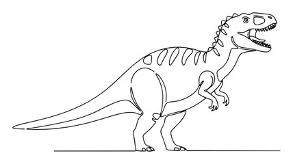 tyrannosaurus rex dinosaur line drawing © Wieslaw