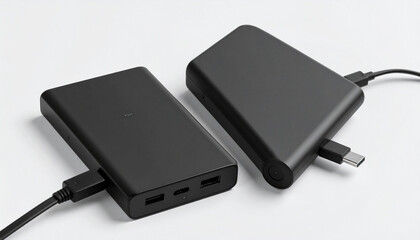 Power Bank Mockup with Clean Minimal Design Modern Portable Charger Device Presentation