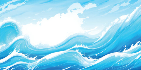 Minimal Abstract Watercolor in Blue and White Gradient for Sophisticated Web and Stationery Designs. Gentle Blue and White Watercolor Flow Background Evoking a Peaceful Sea Breeze for Digital Projects