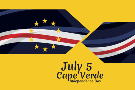 July 5, Cape verde Independence day vector illustration. Suitable for greeting card, poster and banner - Powered by Adobe