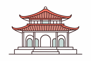 vector illustration of temple
