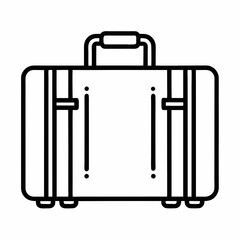 metal suitcase isolated on white