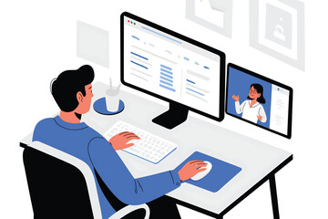 Online Consultation Virtual Meeting with Doctor or Expert