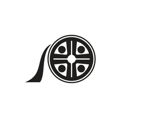 abstract film icon vector illustration template