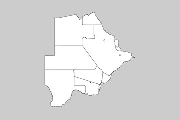 Botswana map icon. Botswana outline map. Simple icon design. Vector illustration