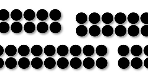 Black tiles wall. round marble textures, ball tiles. Top view pavement circle block black texture with seamless patterns floor background. Air Bubble wrap texture background. Textured Background.