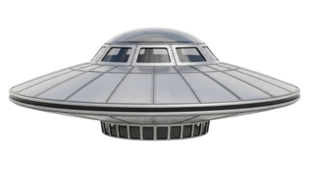 Isolated Silver UFO