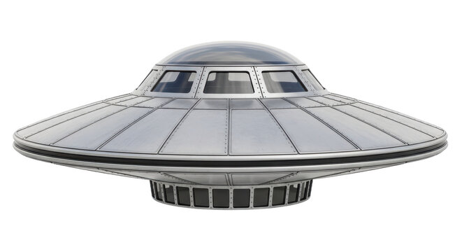 Isolated Silver UFO