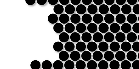 Black tiles wall. round marble textures, ball tiles. Top view pavement circle block black texture with seamless patterns floor background. Air Bubble wrap texture background. Textured Background.