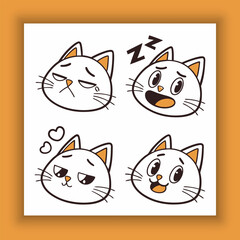 
Hand drawn emotes element collection