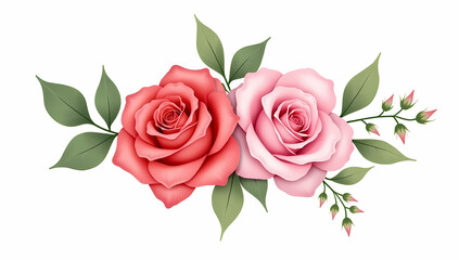 Fototapeta premium Watercolor Flower Bouquet Vector Illustration