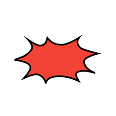 Manga speech bubble. Comic text frame with pop art halftone dotted effect. Balloon chat shape for dialog. Vector cloud for shock shout and scream action messages. Irregular cartoon decoration