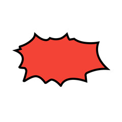 Manga speech bubble. Comic text frame with pop art halftone dotted effect. Balloon chat shape for dialog. Vector cloud for shock shout and scream action messages. Irregular cartoon decoration
