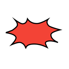 Manga speech bubble. Comic text frame with pop art halftone dotted effect. Balloon chat shape for dialog. Vector cloud for shock shout and scream action messages. Irregular cartoon decoration