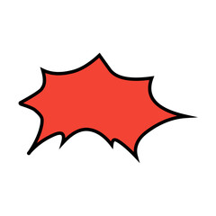 Manga speech bubble. Comic text frame with pop art halftone dotted effect. Balloon chat shape for dialog. Vector cloud for shock shout and scream action messages. Irregular cartoon decoration