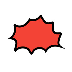 Manga speech bubble. Comic text frame with pop art halftone dotted effect. Balloon chat shape for dialog. Vector cloud for shock shout and scream action messages. Irregular cartoon decoration
