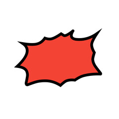 Manga speech bubble. Comic text frame with pop art halftone dotted effect. Balloon chat shape for dialog. Vector cloud for shock shout and scream action messages. Irregular cartoon decoration